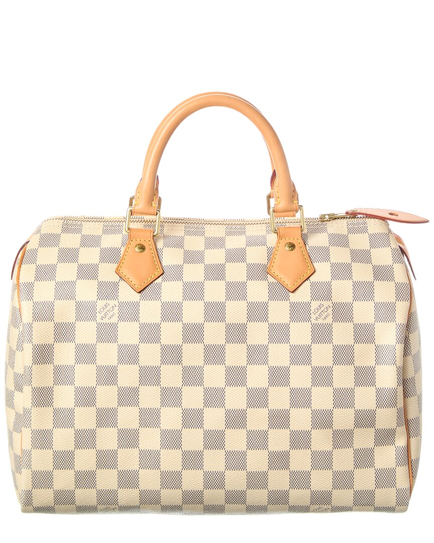 Louis Vuitton Louis Vuitton White Damier Azur Canvas Speedy 30 (Authentic Pre-Loved)