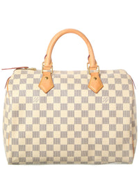 Louis Vuitton Louis Vuitton White Damier Azur Canvas Speedy 30 (Authentic Pre-Loved)