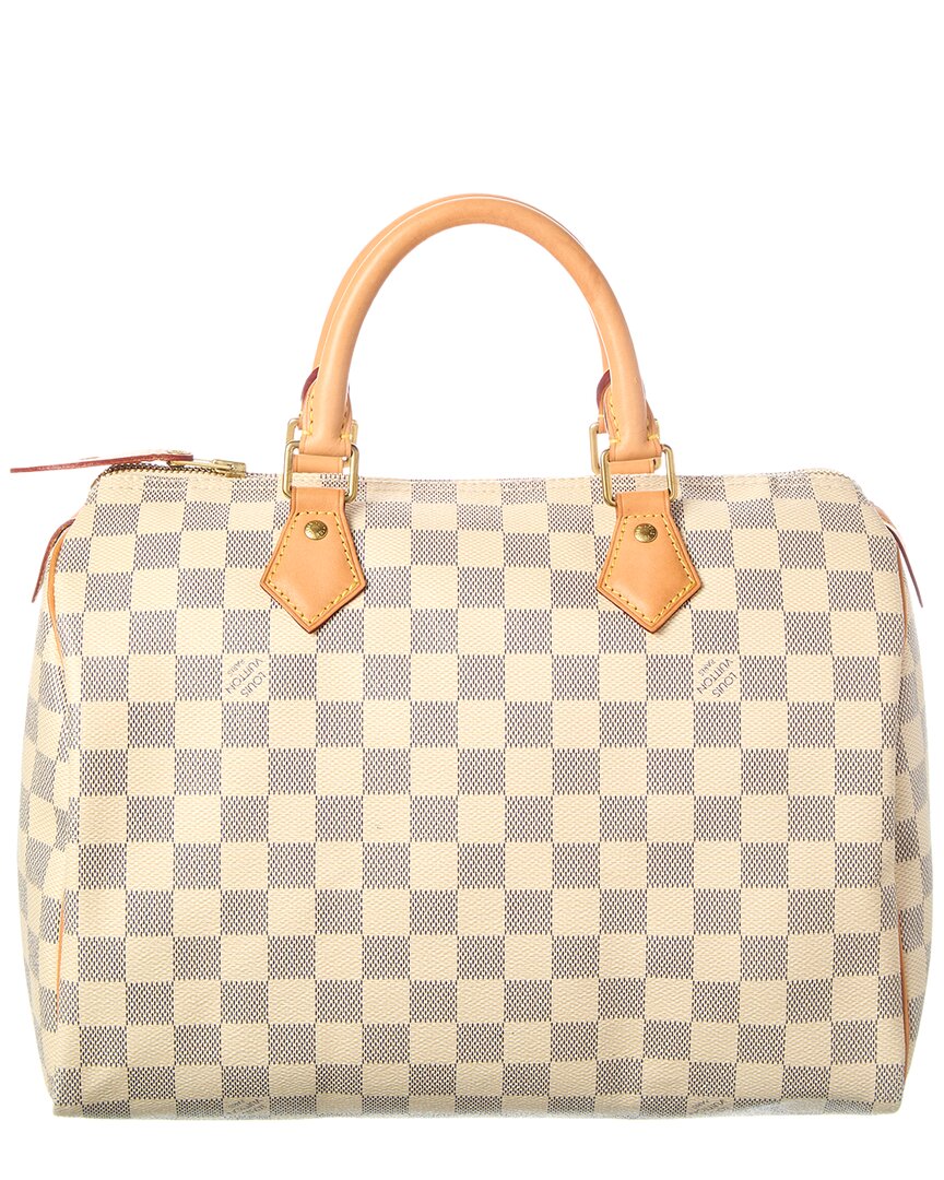 Louis Vuitton Louis Vuitton White Damier Azur Canvas Speedy 30 (Authentic Pre-Loved)