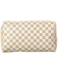 Louis Vuitton Louis Vuitton White Damier Azur Canvas Speedy 30 (Authentic Pre-Loved)