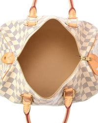 Louis Vuitton Louis Vuitton White Damier Azur Canvas Speedy 30 (Authentic Pre-Loved)