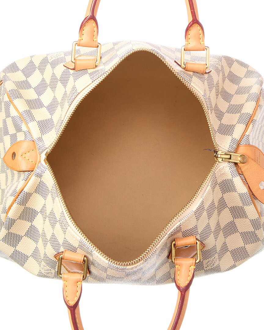 Louis Vuitton Louis Vuitton White Damier Azur Canvas Speedy 30 (Authentic Pre-Loved)