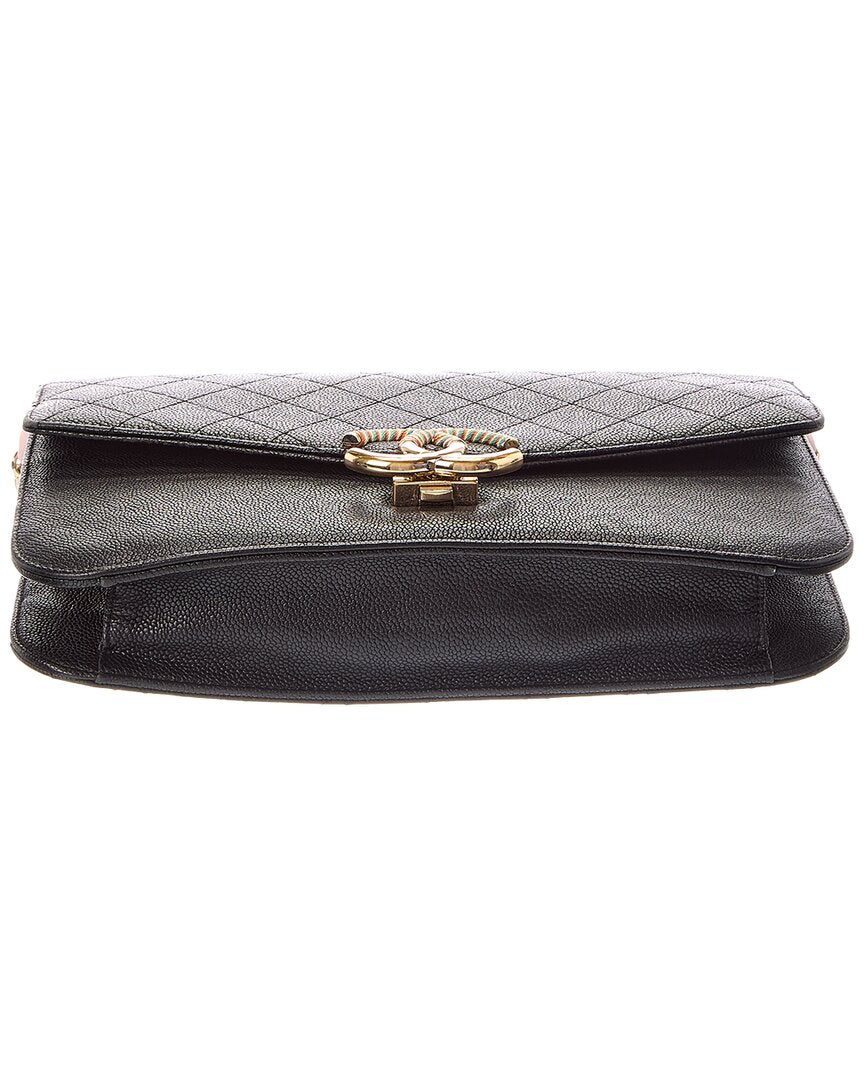 Chanel Chanel Black Quilted Calf Leather Shoulder Bag (Authentic Pre-Loved)