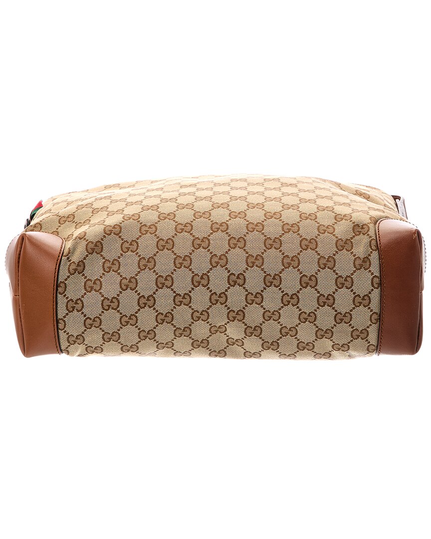 Gucci Gucci Neutral Canvas & Leather Crossbody (Authentic Pre-Loved)