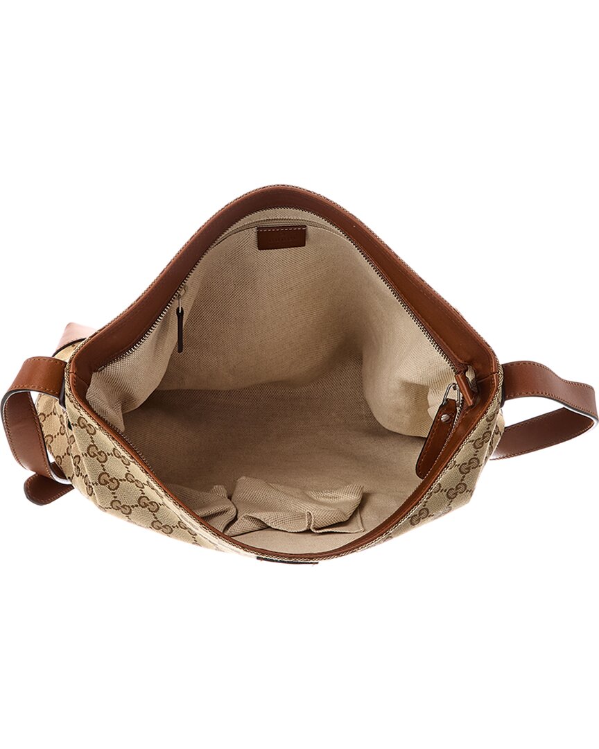 Gucci Gucci Neutral Canvas & Leather Crossbody (Authentic Pre-Loved)