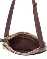 Gucci Gucci Beige Gg Supreme & Leather Signature Pocket Flat Messenger (Authentic