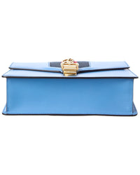 Gucci Gucci Blue Calf Leather Sylvie Shoulder Bag (Authentic Pre-Loved)