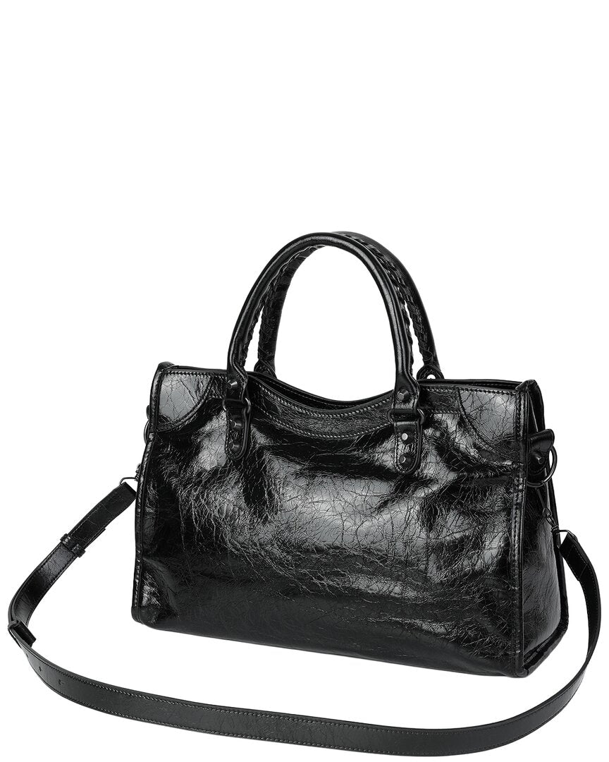Tiffany & Fred Paris Tiffany & Fred Paris Distressed Leather Satchel