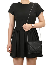 Tiffany & Fred Paris Tiffany & Fred Paris Crystal-Embellished Envelope Clutch