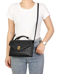 Tiffany & Fred Paris Tiffany & Fred Paris Intrecciato Leather Shoulder Bag