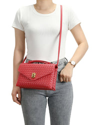 Tiffany & Fred Paris Tiffany & Fred Paris Intrecciato Leather Shoulder Bag