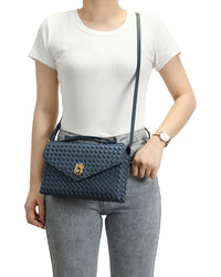 Tiffany & Fred Paris Tiffany & Fred Paris Intrecciato Leather Shoulder Bag