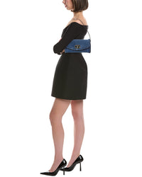 Valentino Valentino De Vain Small Denim Shoulder Bag