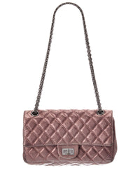 Chanel Chanel Pink Calfskin Leather Classic Flap Shoulder Bag (Authentic Pre-Loved)