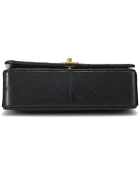 Chanel Chanel Black Lambskin Leather Full Flap Small (Authentic Pre-Loved)