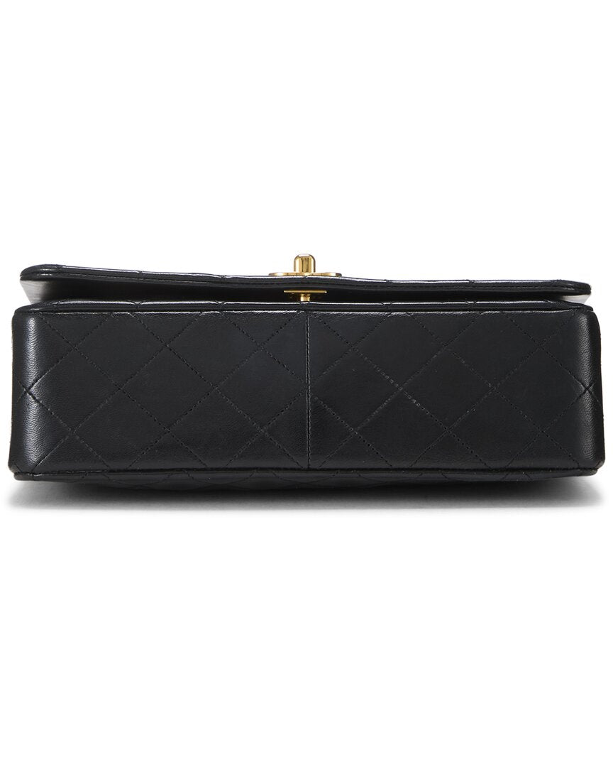 Chanel Chanel Black Lambskin Leather Full Flap Small (Authentic Pre-Loved)