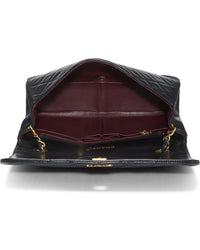 Chanel Chanel Black Lambskin Leather Full Flap Small (Authentic Pre-Loved)