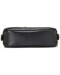 Gucci Gucci Black Leather Gg Marmont Crossbody Mini (Authentic Pre-Loved)