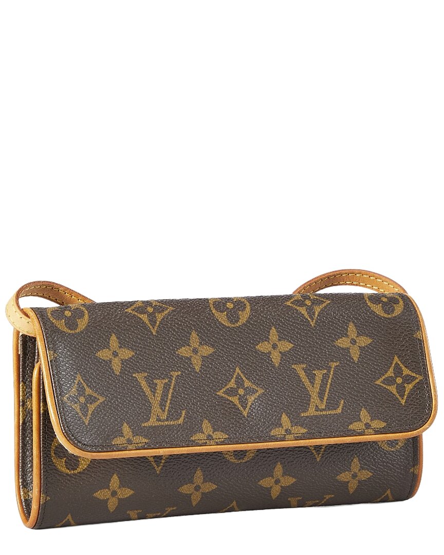 Louis Vuitton Brown Monogram Canvas Pochette Twin Pm (Authentic Pre-Loved)