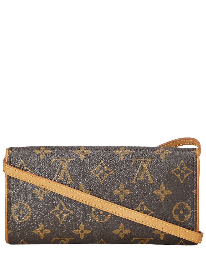 Louis Vuitton Brown Monogram Canvas Pochette Twin Pm (Authentic Pre-Loved)