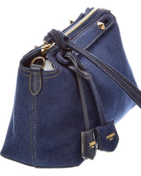 FENDI Fendi By The Way Medium Jacquard & Denim Shoulder Bag