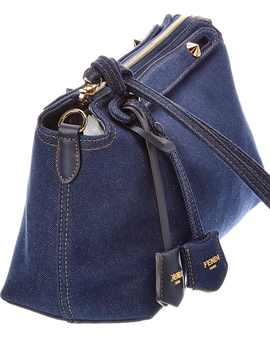 FENDI Fendi By The Way Medium Jacquard & Denim Shoulder Bag