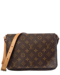 Louis Vuitton Louis Vuitton Brown Monogram Coated Canvas Musette Tango Short Strap (Authentic