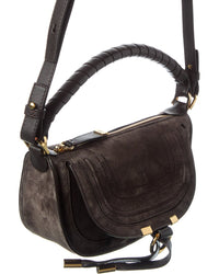 Chloé Chloé Marcie Mini Suede & Leather Shoulder Bag