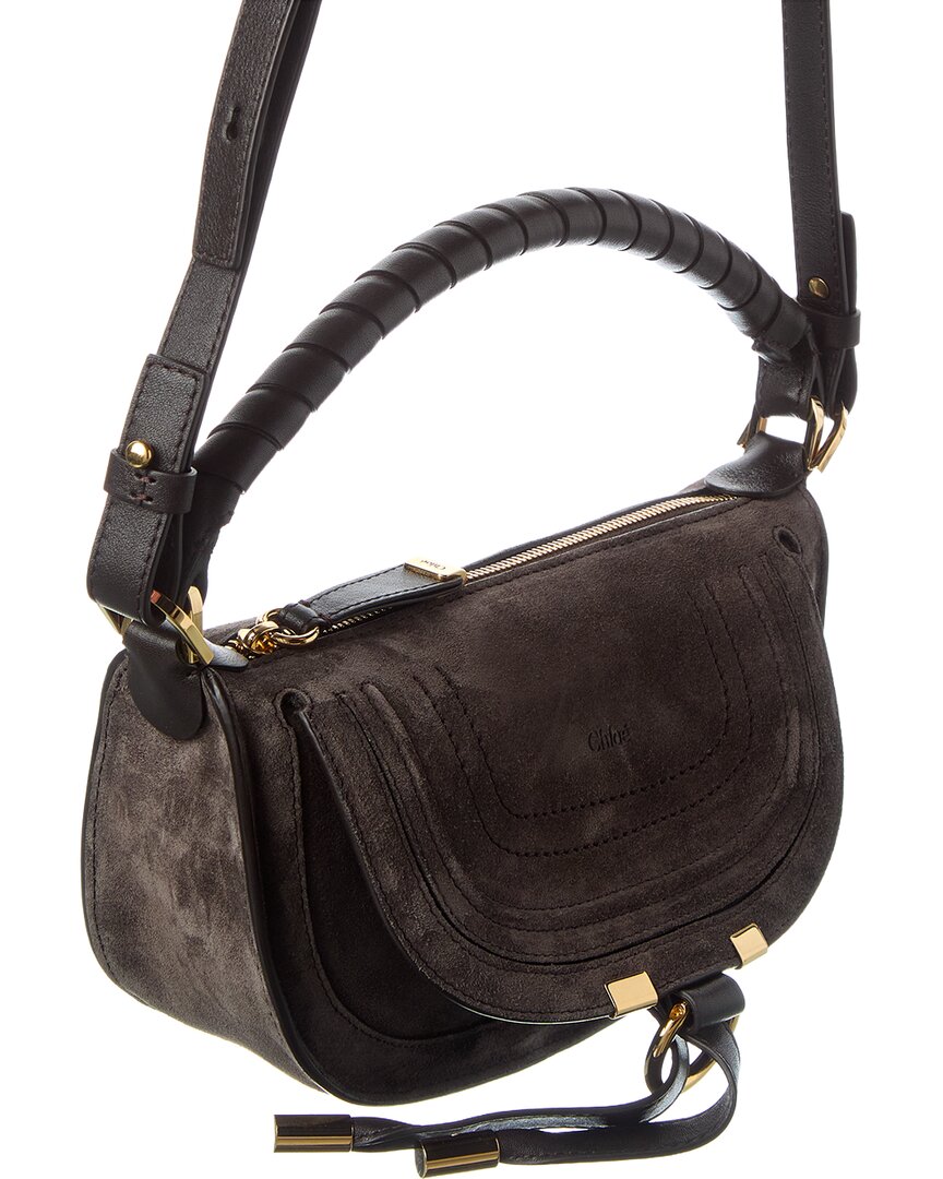 Chloé Chloé Marcie Mini Suede & Leather Shoulder Bag