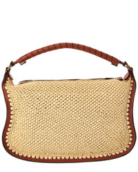 Chloé Chloé Marcie Small Leather-Trim Shoulder Bag
