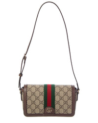 Gucci Gucci Ophidia Mini Gg Supreme Canvas & Leather Shoulder Bag