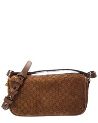 Gucci Gucci Horsebit Mini Suede & Leather Shoulder Bag