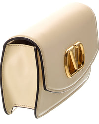 Valentino Valentino Vlogo Leather Shoulder Bag