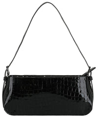 By Far Dulce Croc-Embossed Leather Shoulder Bag