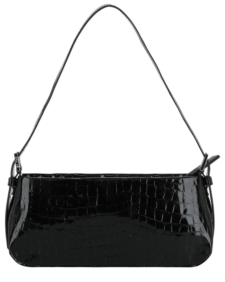 By Far Dulce Croc-Embossed Leather Shoulder Bag