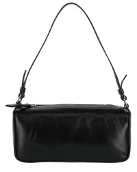 By Far Eva Creased Leather Shoulder Bag