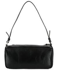 By Far Eva Creased Leather Shoulder Bag