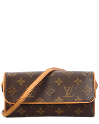 Louis Vuitton Louis Vuitton Brown Monogram Canvas Pochette Twin Pm (Authentic Pre-Loved)