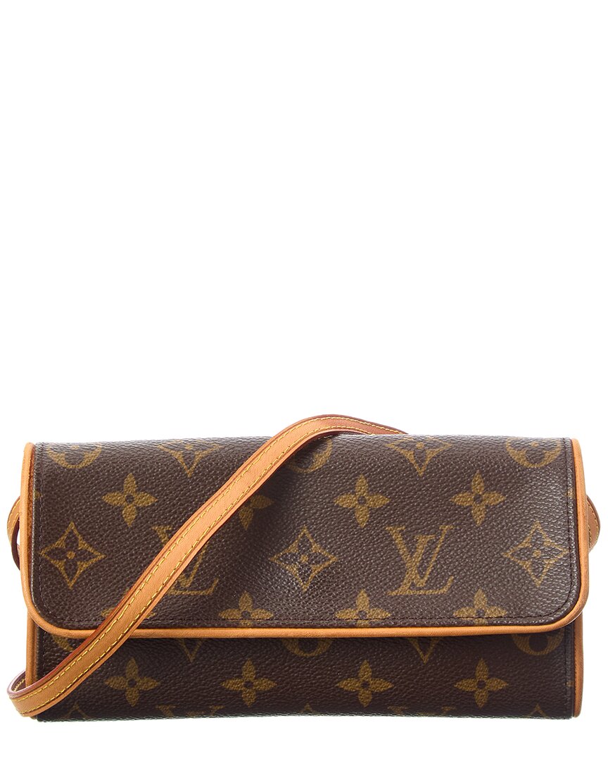 Louis Vuitton Louis Vuitton Brown Monogram Canvas Pochette Twin Pm (Authentic Pre-Loved)
