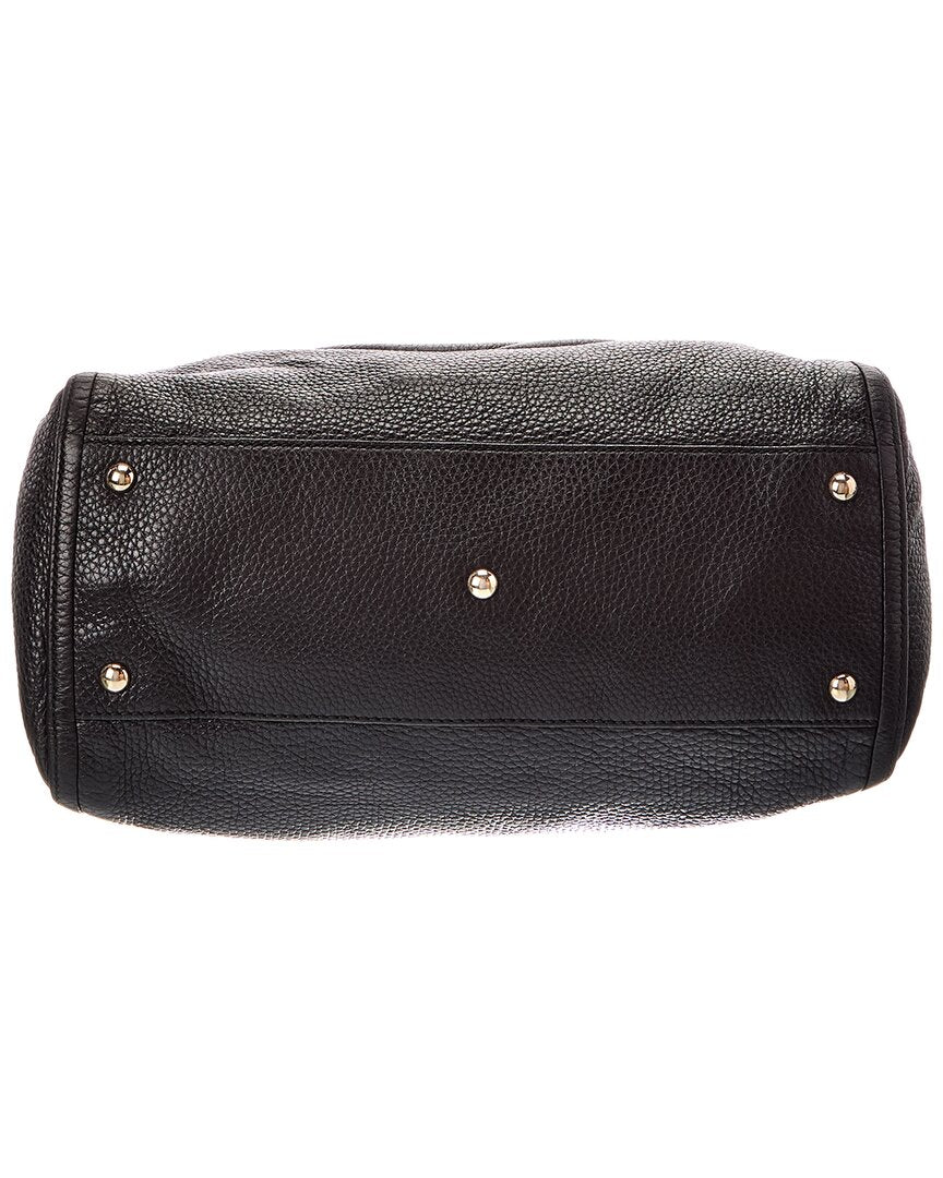 Gucci Gucci Black Pebbled Calfskin Leather Medium Soho Shoulder Bag (Authentic