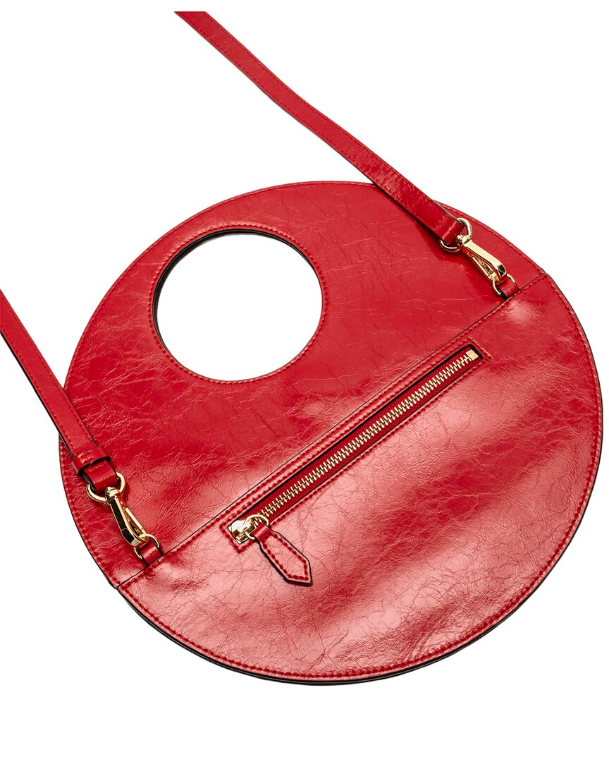 Frances Valentine Frances Valentine Juno Round Crinkled Leather Crossbody
