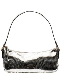 Frances Valentine Frances Valentine Mia Metallic Snake-Embossed Leather Shoulder Bag