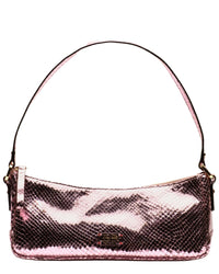 Frances Valentine Frances Valentine Mia Metallic Snake-Embossed Leather Shoulder Bag