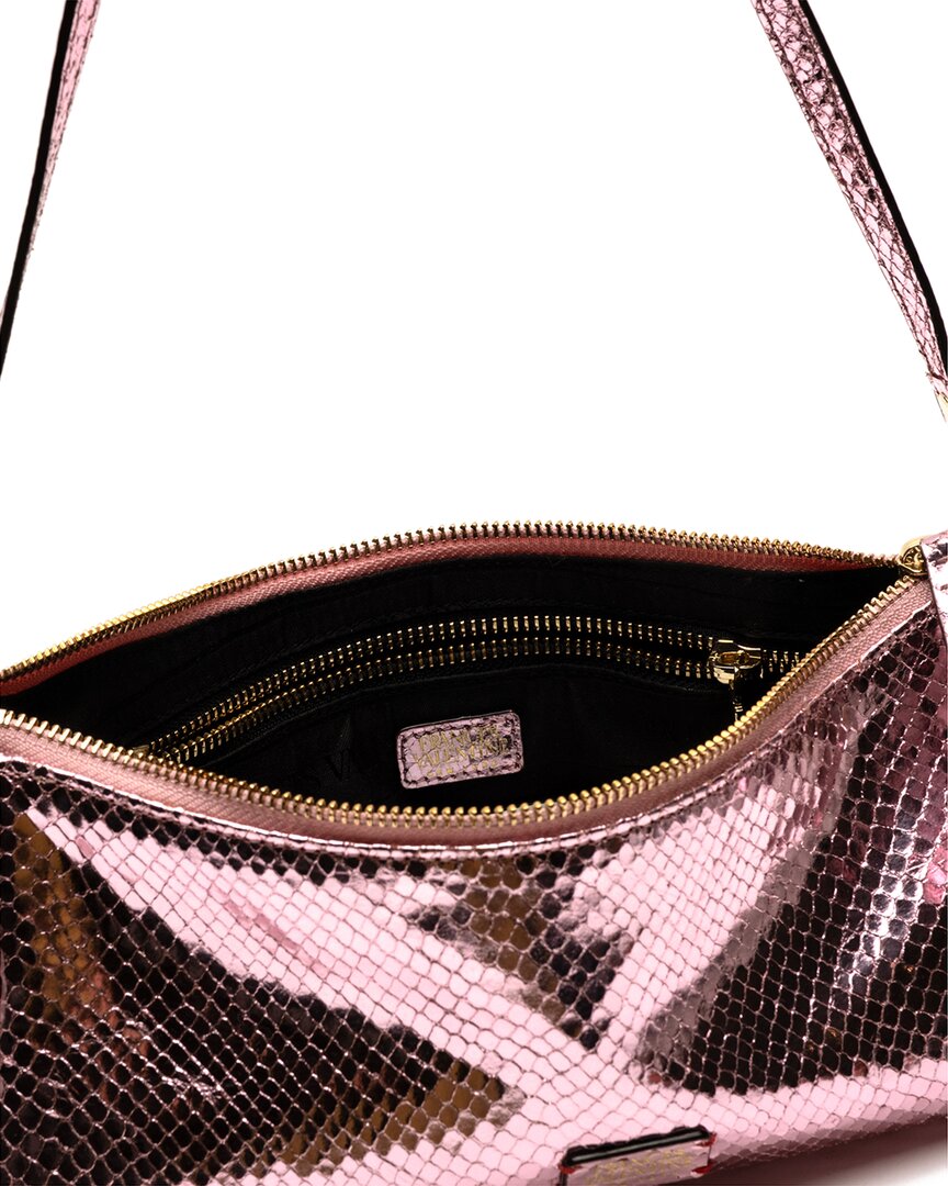 Frances Valentine Frances Valentine Mia Metallic Snake-Embossed Leather Shoulder Bag