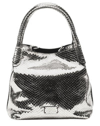 Frances Valentine Frances Valentine Teeny Sweet Pea Metallic Snake-Embossed Leather Tote