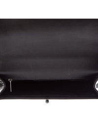 Chanel Chanel Black Quilted Patent Leather New Medium Plexiglass Boy Flap (Authentic