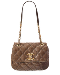 Chanel Chanel Brown Quilted Leather Ultimate Stitch Retro Chain Flap Bag (Authentic