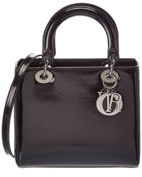 Dior Dior Black Leather Lady Dior Medium (Authentic Pre-Loved)