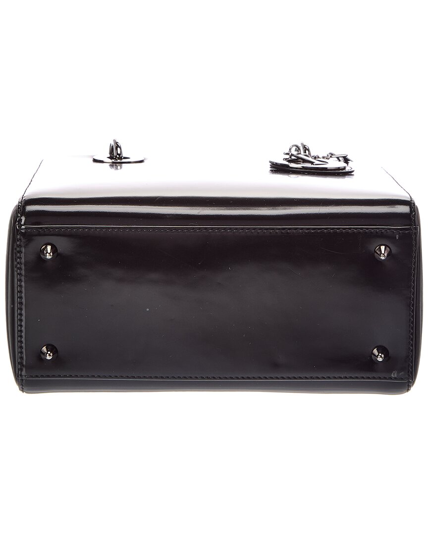 Dior Dior Black Leather Lady Dior Medium (Authentic Pre-Loved)