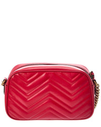 Gucci Gucci Red Matelasse Chevron Mini Gg Marmont Camera Bag (Authentic Pre-Loved)